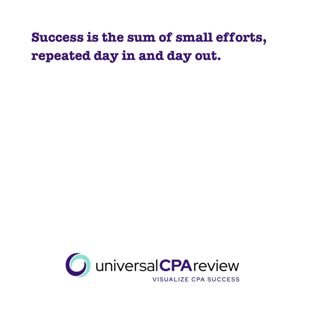 JosephReeve12's tweet image. What are you doing daily to ensure you will pass the CPA exam? 

Start your free trial today: universalcpareview.com

#universalcpareview #passthecpa #cpaexam  #cpa