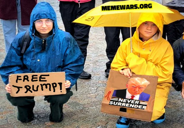 MemerHelp's tweet photo. Miracles are happening in #NewYorkCity. #TrumpTrial #TrumpCivilTrial #TrumpIndictment #FreeTrump #GretaThunberg #GretaTrumpberg #MemeMiracles #Memes #Memewars https://t.co/e9y3V0L5YW