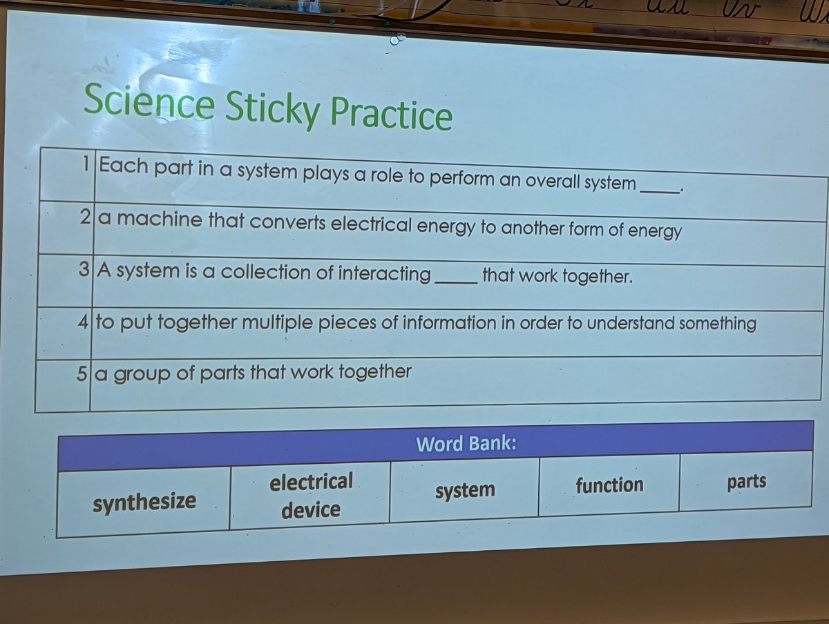 Day 18: We kicked off today's science lesson with some "sticky" practice. We're learning a lot of science vocabulary and ideas, and we want to make sure they "stick" in our brains!
