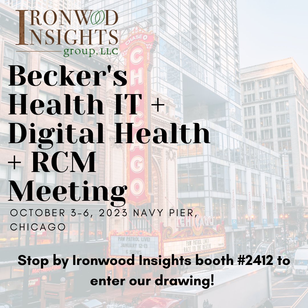 Tomorrows the day! Catch us at  Becker's Health IT + Digital Health + RCM Meeting in Chicago, October 3-6, 2023! Swing by Booth #2412 & enter our drawing for a chance to win! Let's make healthcare history together! See you there! 🏥 #HealthTechRevolution #ChicagoEvents