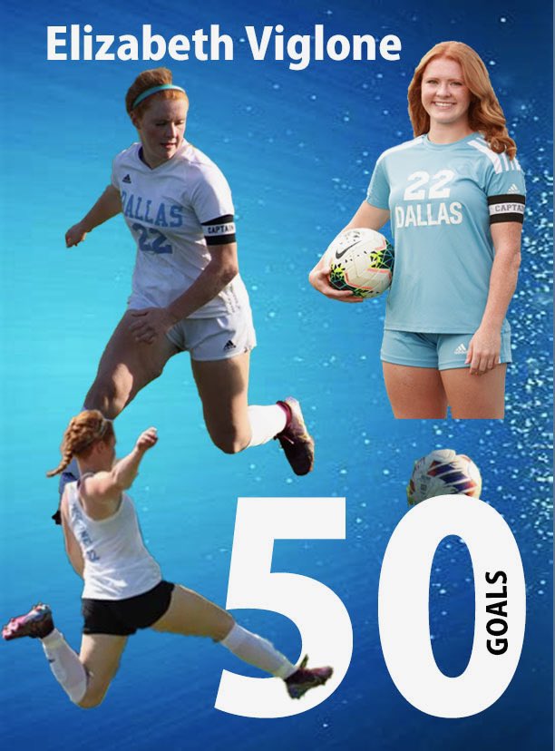 DHSGirlsSoc's tweet photo. Winner winner- 3-0 over Athens
Elizabeth Viglone with a hat trick and her 50th goal of her career! Addi Cavill with another shut out and the Dallas defense shuts it down. #rollmounts https://t.co/UY0TKKZhE9