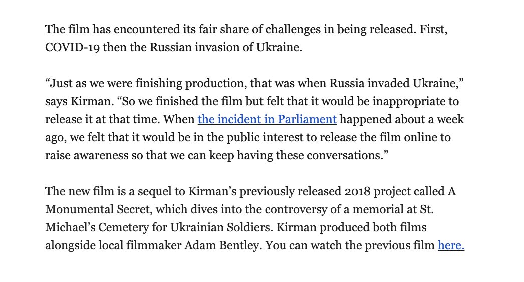 apaulagetics's tweet photo. My latest film "Monumental Secrets" got some ink at the Edmonton Journal - it's the second story on this page: https://t.co/1SpvQn6JDP
--
#yeg #yegfilm #filmmmaker #womenfilmmakers #multimedia #yegartist https://t.co/2jv6JftFOI