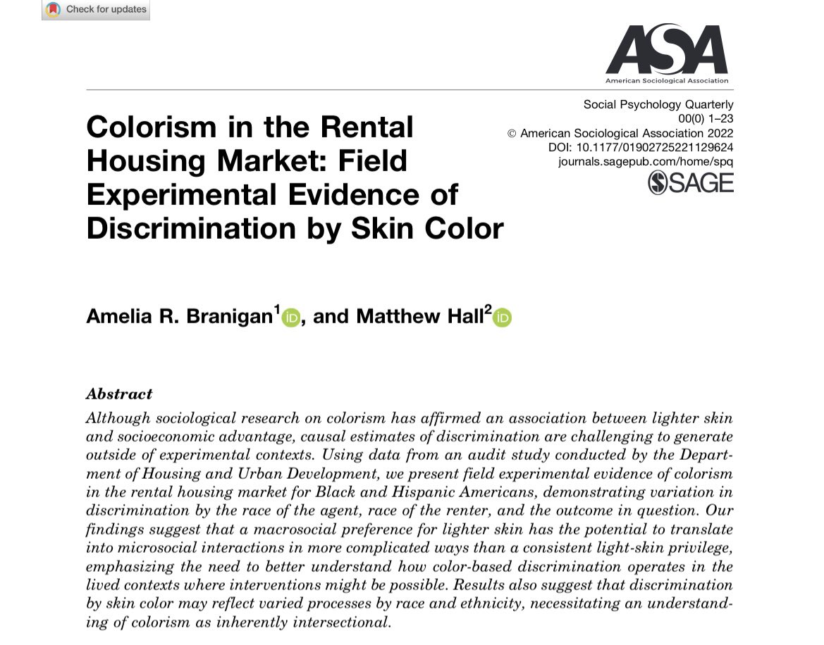 A new study, recently published online, shows how colorism affects renters as they’re seeking housing. Colorism exists—that’s not news. But this is a groundbreaking study because it’s actually the first one using field data to assess how colorism affects Black renters.