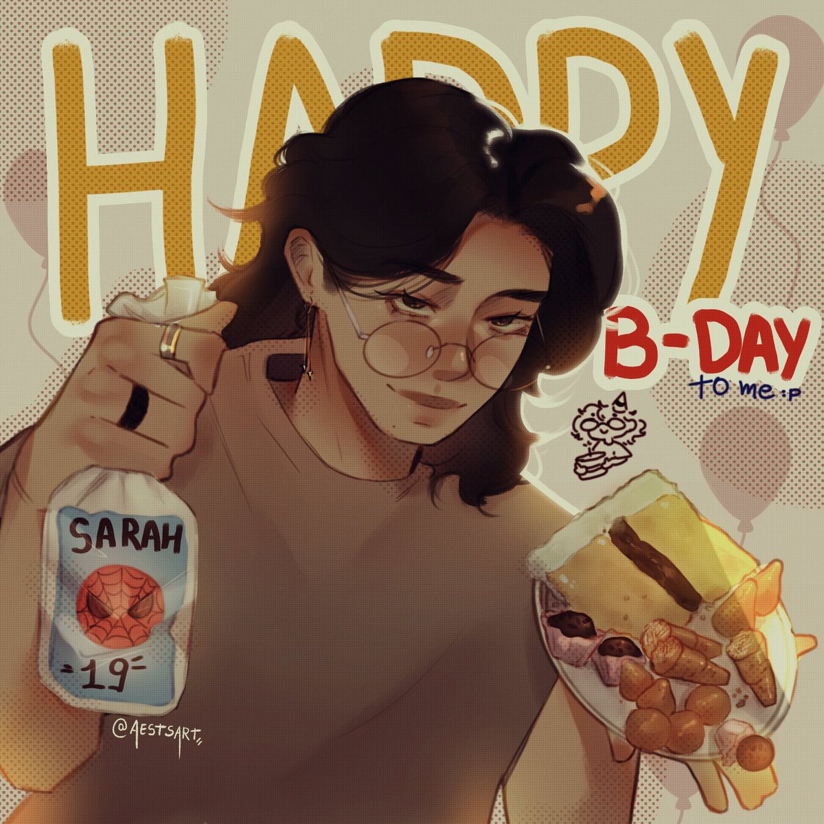 aestsart's tweet photo. eu não sabia que ia receber tantos parabéns vcs são uns amores 🥺
pegue aqui seu bolinho e sua lembrancinha, obg galeraa ❤️❤️ https://t.co/3FXGF11gMX