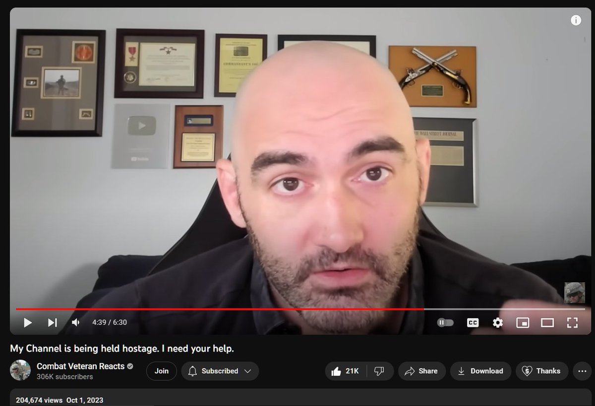 mikewarot's tweet photo. What's up, @YouTube... it seems you have some hackers are using your content ID system and targeting news sources like this US Veteran.

Please help our news sources stay independent and fix the system.

#ContentIdHack https://t.co/V6HD4ODi42