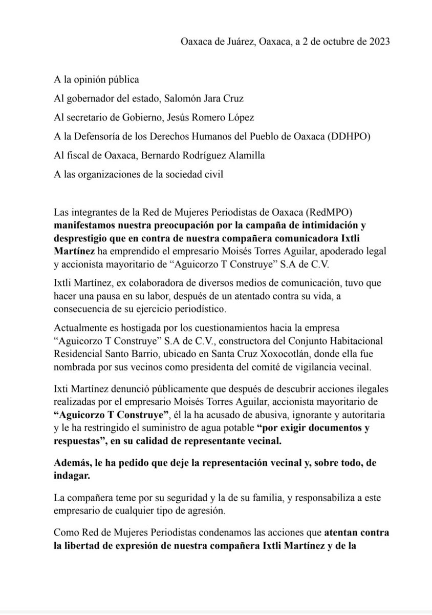 Red de Mujeres Periodistas de Oaxaca tweet media