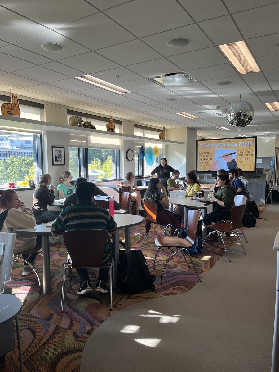 Feeling energized after our first ever creative writing night! Students from computer science to communication came out to stretch their creative muscles. Creativity and invention is key to success in every field!