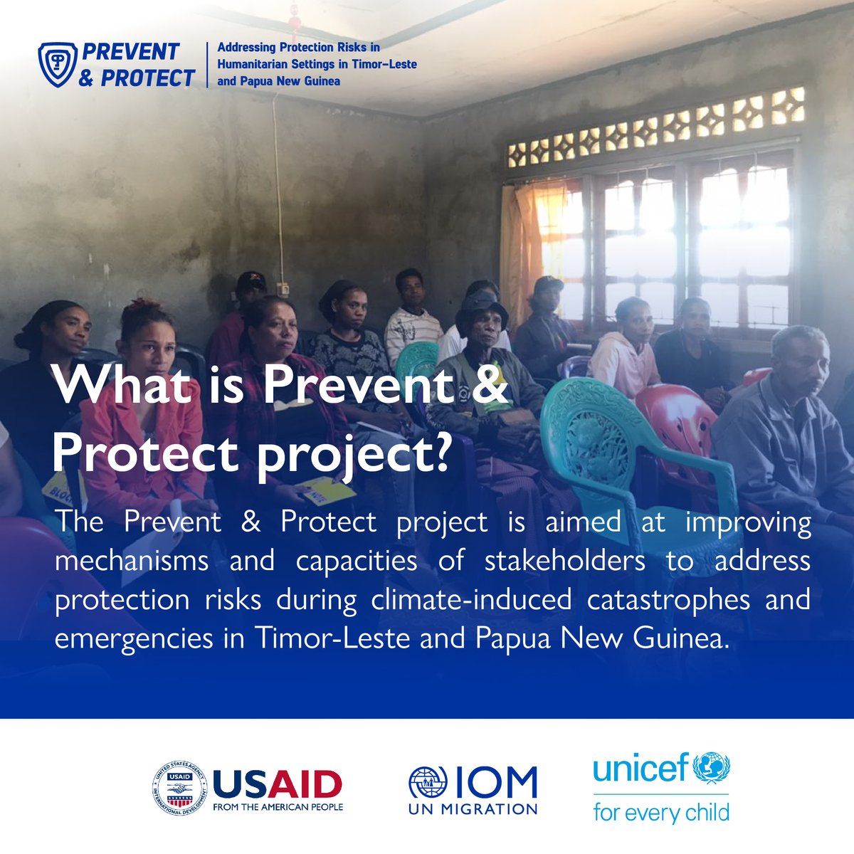 IOMtimor_leste's tweet photo. Thanks to @USAIDSavesLives, #PreventandProtect enables communities in hard-to-reach areas to understand their vulnerabilities and capacities and tackle protection risks such as #HumanTrafficking in every phase of an emergency https://t.co/PyUmL3nIig