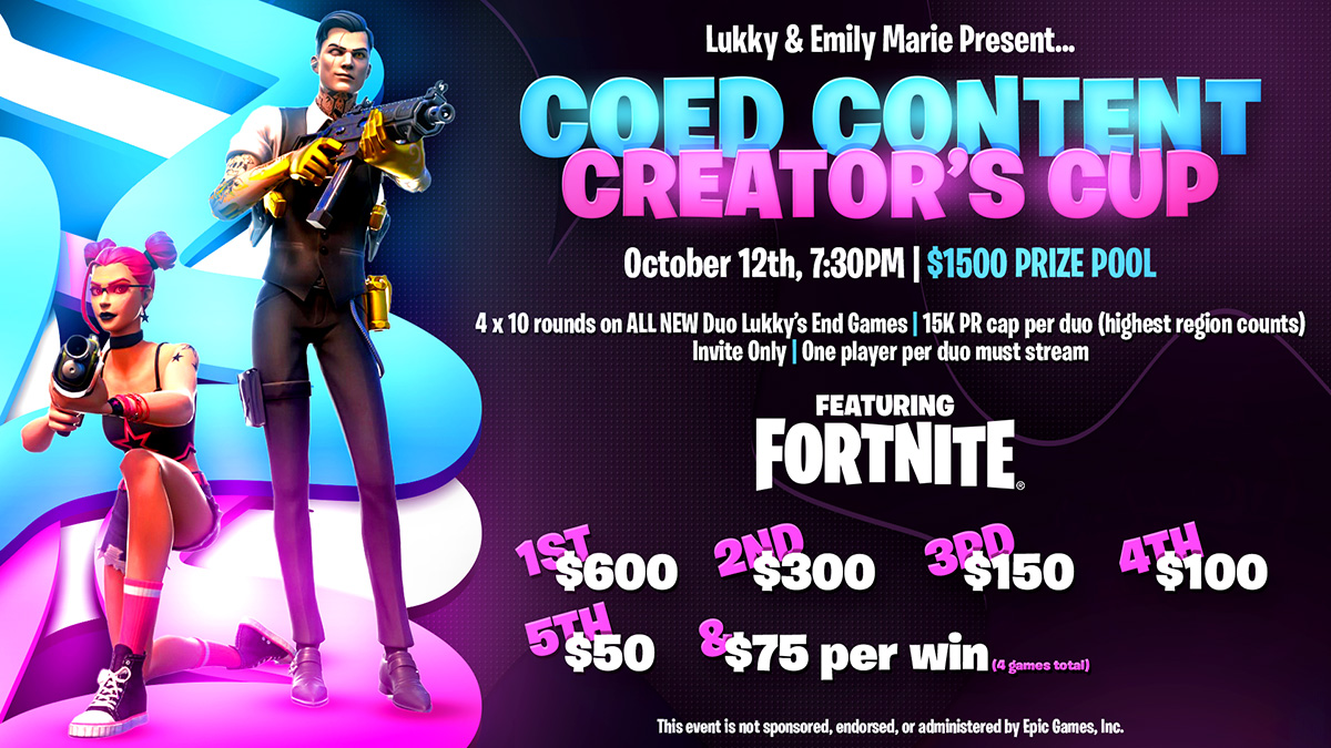 OgLukky's tweet image. Creators, Let's Have Some Fun! Thursday, Oct 12th 7:30pm EST on Central Servers. $1500 UP FOR GRABS! w/ @emilymariiex 
Please read the flyer for info. Like, Comment, RT to be considered for invite. We will choose a few from Twitter.