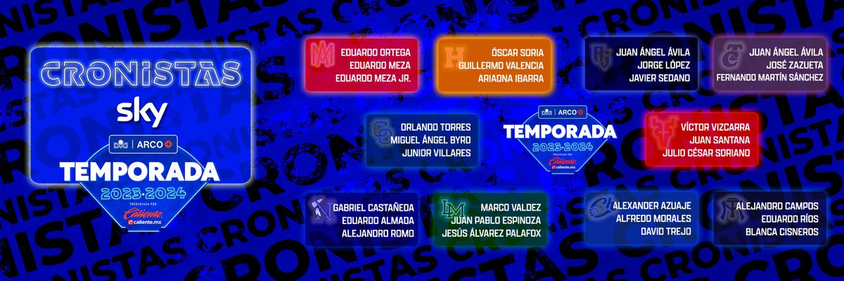 Liga_Arco's tweet photo. Las voces de nuestro beisbol 🎙️🫡

Te presentamos a los narradores y comentaristas que tendrán los equipos en la nueva campaña 🙌

Todas las emociones podrás disfrutarlas a través de @SKYSportsMX 📺🤩

#LigaARCO ⚾️ https://t.co/SEEHPxz4Vj