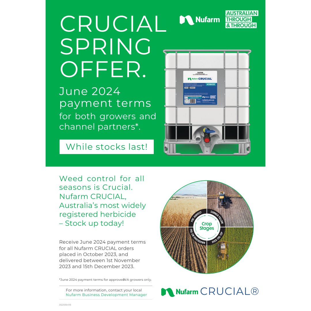 Wellstead_Rural's tweet photo. Crucial Spring Offer from Nufarm https://t.co/LrA9wguvC2