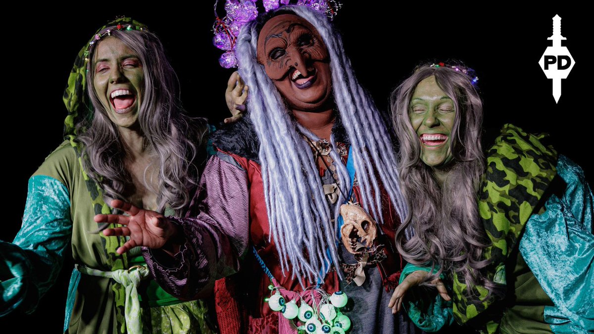 DragonsPushing's tweet photo. Pushing Dragons Bestiary:
Green Hags and Night Hag 

Costume &amp; Makeup by Emmy Griffin, Loriah Nichos, Cristina Rose, Sass
Photo by Donald Campbell

#improviseddnd #dndcosplay #cosplay #dungeonsanddragons #dndmonsters #hags https://t.co/iWAKFgFBHM