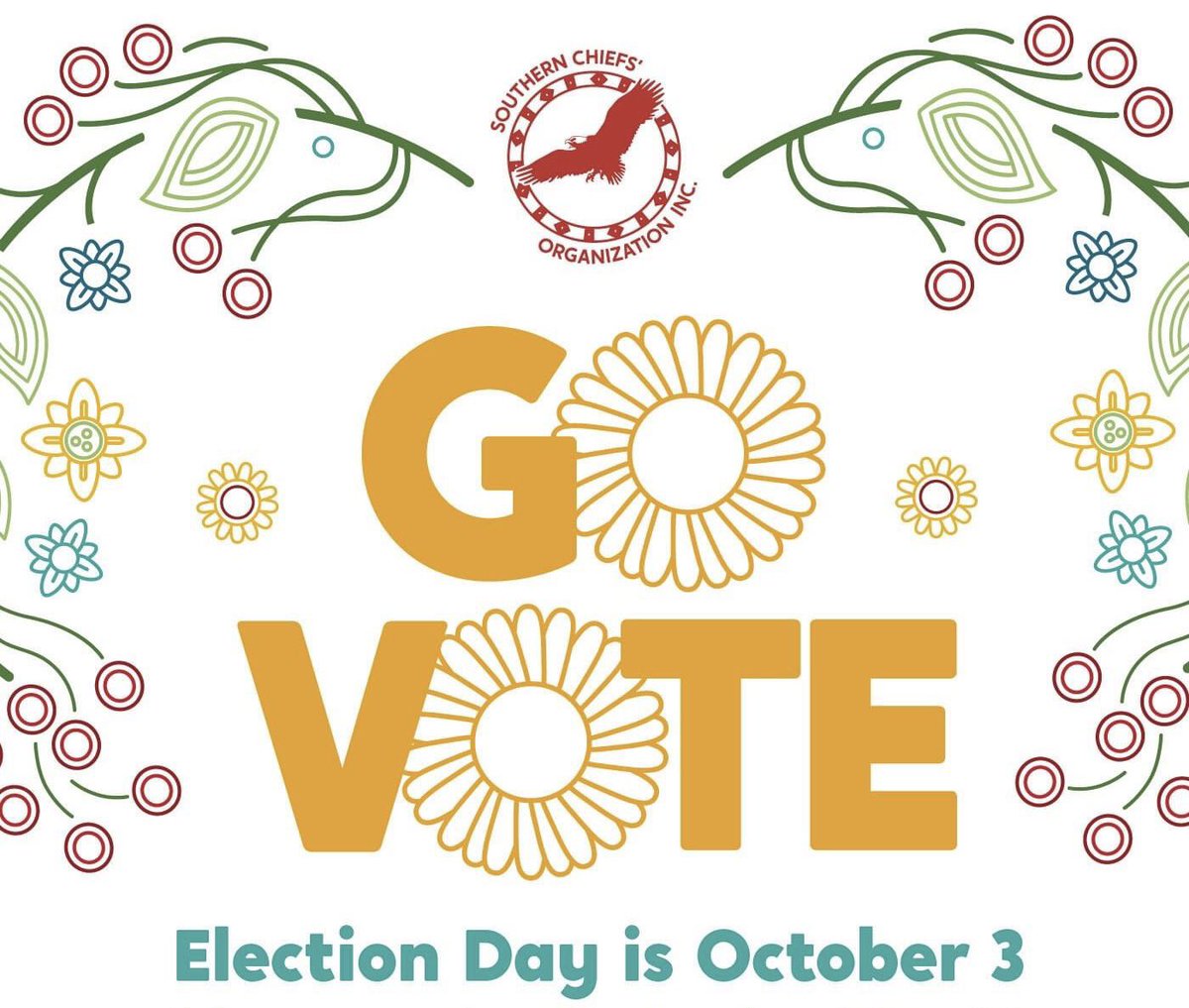 GO VOTE!

The Southern Chiefs' Organization encourages First Nation citizens to vote in the provincial election.

Be sure to vote on Tuesday, Oct 3, 2023. 
scoinc.mb.ca/vote/

#SCOINCMB #SCOYouth #SCOVotes #mbpoli #leadership #election2023 #MBelection2023 #vote #Manitoba