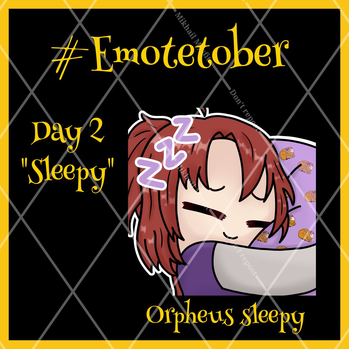 MikhailMysfit's tweet photo. #Emotetober Day 2!
Time with some sleepy time with the one and only @OrpheusHatzi who offered himself as a sacrifice.
Time to fight for the Zoe pillow!
#VtubersUprising #Vtuber #emoteartist #Hartzi https://t.co/SPW6Un0tfI
