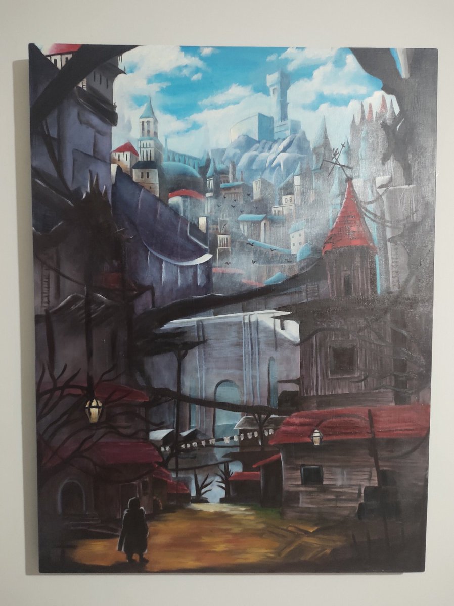 Ys IX artwork oil paint...it's so beautiful in my wall T^T