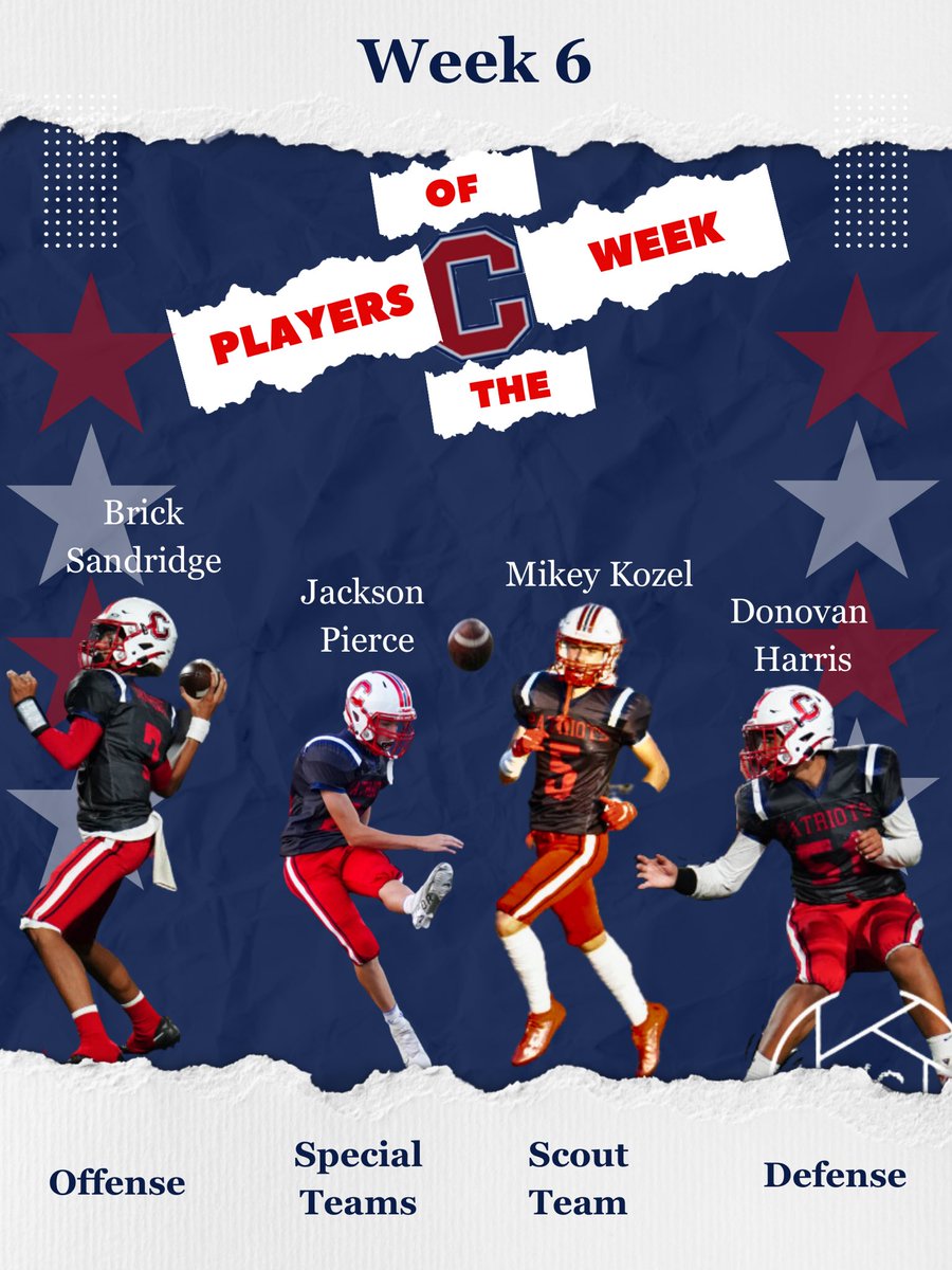 Congrats to our Week 6 Players of the Week