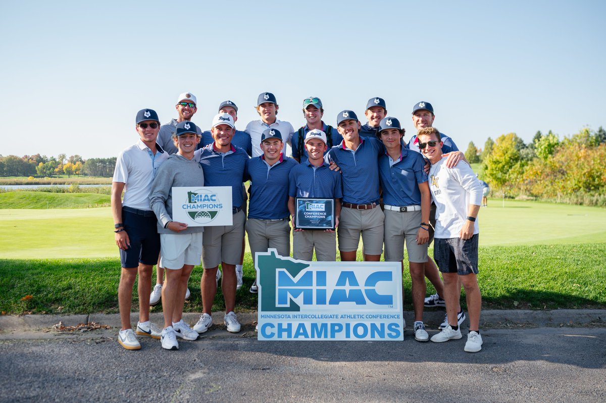 🏆𝐌𝐈𝐀𝐂 𝐂𝐇𝐀𝐌𝐏𝐈𝐎𝐍𝐒🏆

<a href="/MensBethelGolf/">BethelMensGolf</a> logs a program-best 858 (-6), second lowest in recorded #MIAC men's golf history, to win the program's second MIAC Championship title.  #RoarWithUs x #d3golf 

RECAP: athletics.bethel.edu/news/2023/10/2…