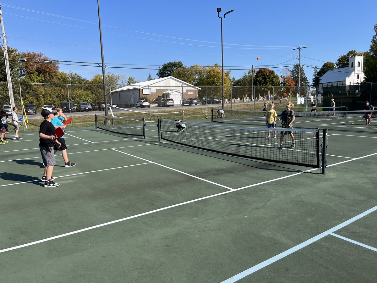 Pickleball for Phys Ed today was so fun!