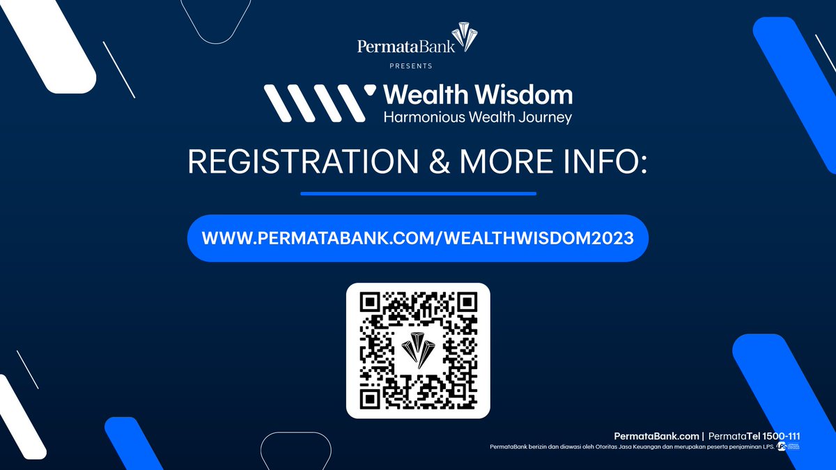 Datang ke Wealth Wisdom 2023 dan ubah pandanganmu tentang kekayaan, ikuti juga berbagai digital activities berhadiah total jutaan Rupiah di media sosial PermataBank.