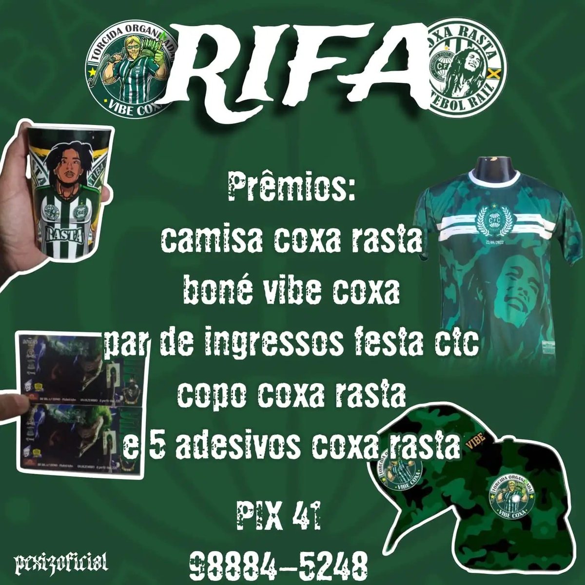 Coxarasta's tweet photo. AÇÃO SOCIAL DE DIA DAS CRIANÇAS

Pedimos a ajuda de todos que puderem colaborar de qualquer maneira, seja comprando a rifa, doando doces, com pix ou até mesmo com o compartilhamento ou a curtida 

Desde já nosso muito obrigado a todos!!

MOVIMENTO CULTURAL COXA RASTA 🇳🇬🇯🇲 https://t.co/rHY1Q7aJHC