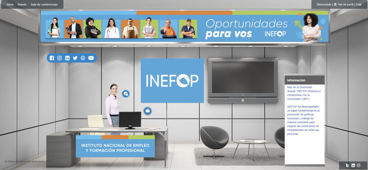 ✔️ El Instituto Nacional de Empleo y Formación Profesional <a href="/INEFOPoficial/">INEFOP</a> participó de #ExpoDiversa a través de un stand institucional.
➡️ En expodiversa.com.uy solamente hasta las 22:00 horas de hoy podes tomar contacto e informarte.