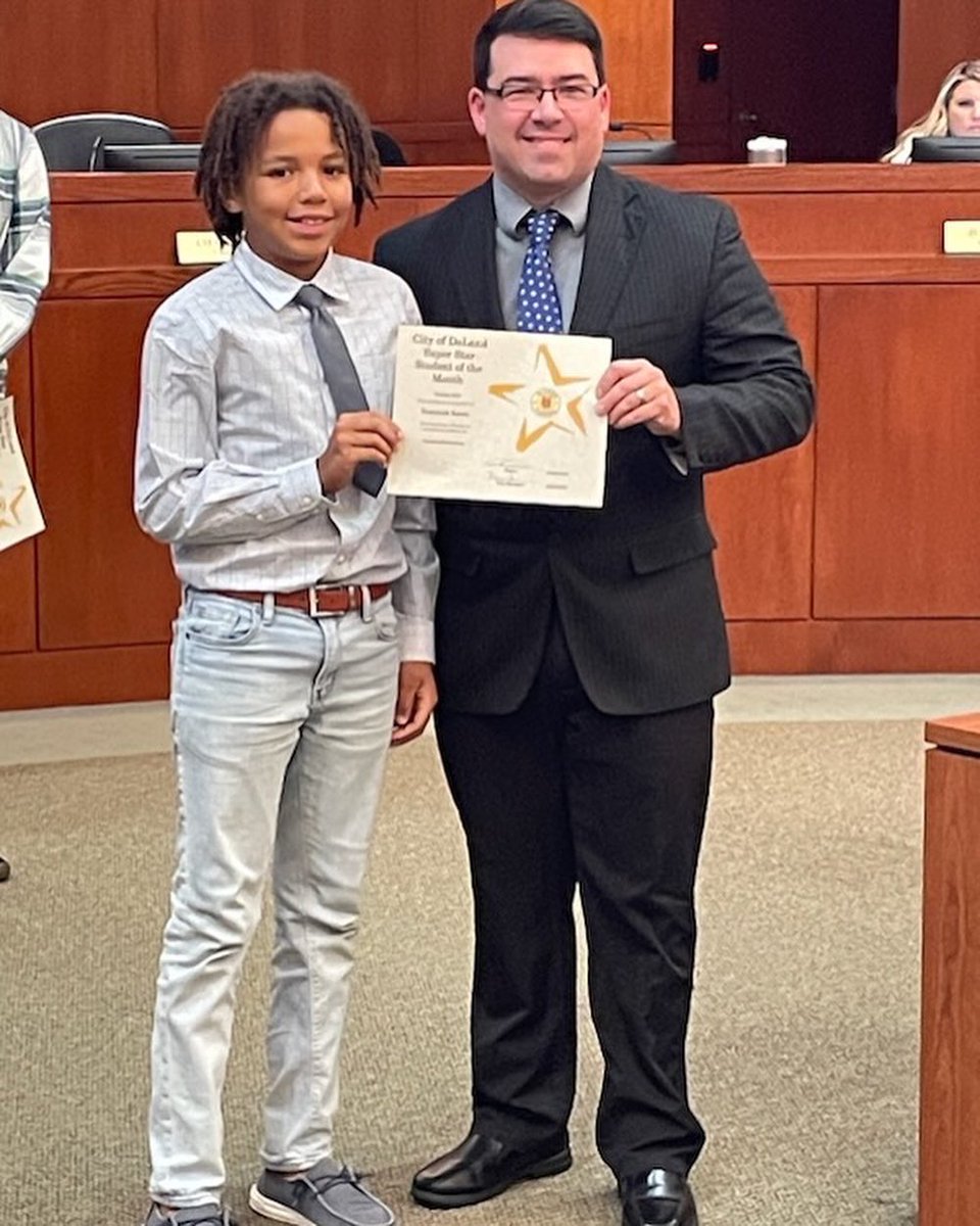FreedomVolusia's tweet photo. Congratulations to Dominick Rawls from Mrs. Aslanli's 5th grade class, Freedom's Super Star Student of the Month for the City of DeLand! Dominick models our S.O.A.R. Expectations every day, as a scholar, citizen, athlete, and community servant. We're so proud of you! https://t.co/1mVjLHfwk2