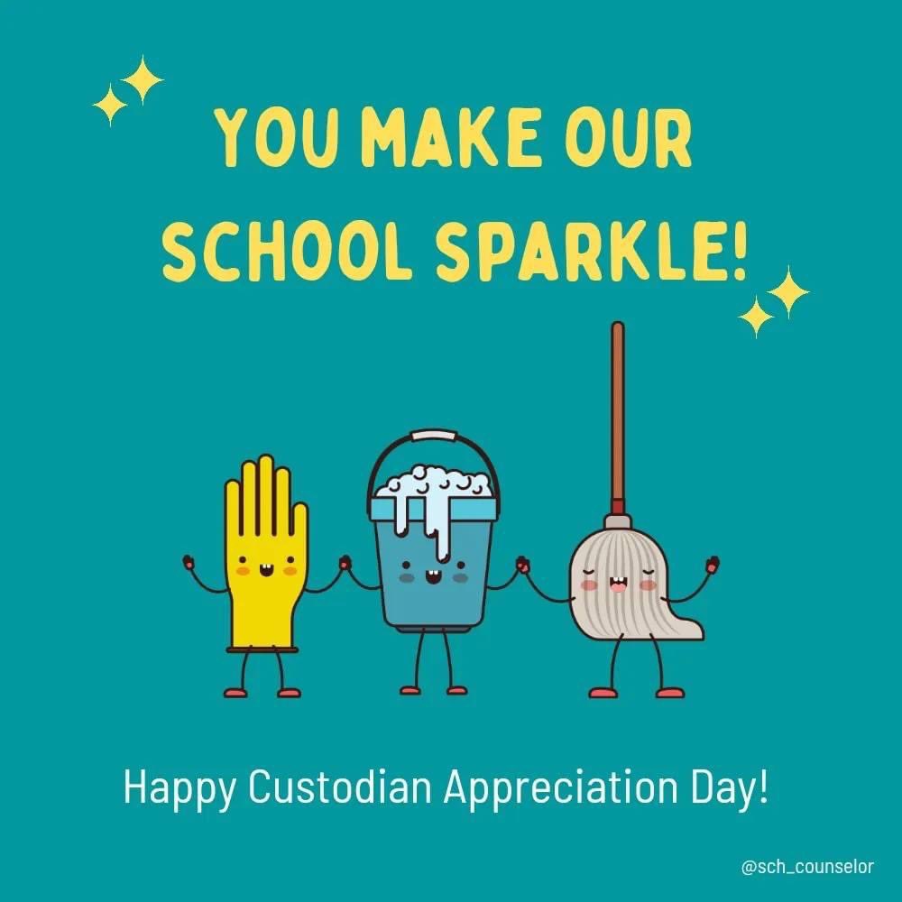 MsClaireGraff's tweet photo. Happy National Custodian Day! We are grateful for you and the rest of the team, Mr. Walker! #youarethekey #rtmswolves  #CustodianAppreciationDay @FultonCoSchools https://t.co/sCUuDa6D2S