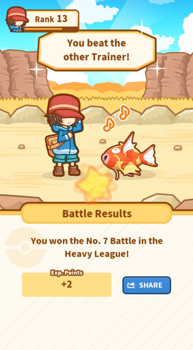 dothefroghop's tweet photo. Take that!
My precious Magikarp
jumped 38.17 m and won! #Magikarp https://t.co/MIvED55hVx https://t.co/GlDtpr5uvV