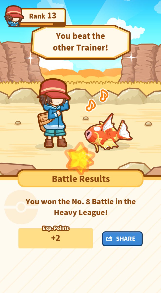 dothefroghop's tweet photo. Take that!
My precious Magikarp
jumped 38.17 m and won! #Magikarp https://t.co/MIvED55hVx https://t.co/Bsej6stQ1f