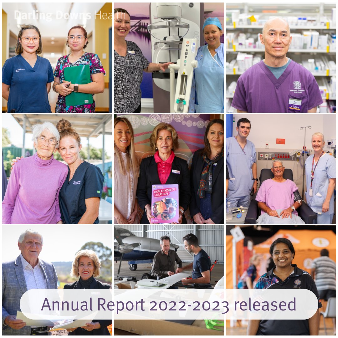 We're proud to release our 2022 - 2023 Annual Report, highlighting our significant achievements in the most recent financial year. To read our Annual Report visit the Darling Downs Health website: ow.ly/tEVy50PQYoF