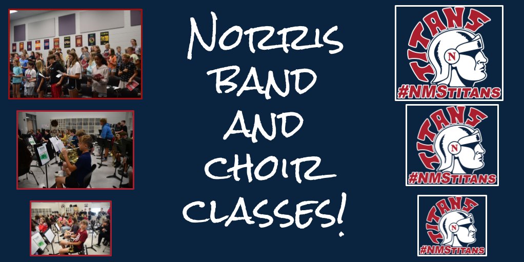 NMS_Titans's tweet image. Norris band and choir classes kicking it off with a great start!! #titanstogether #believe #nmstitans 🔴⚪️🔵