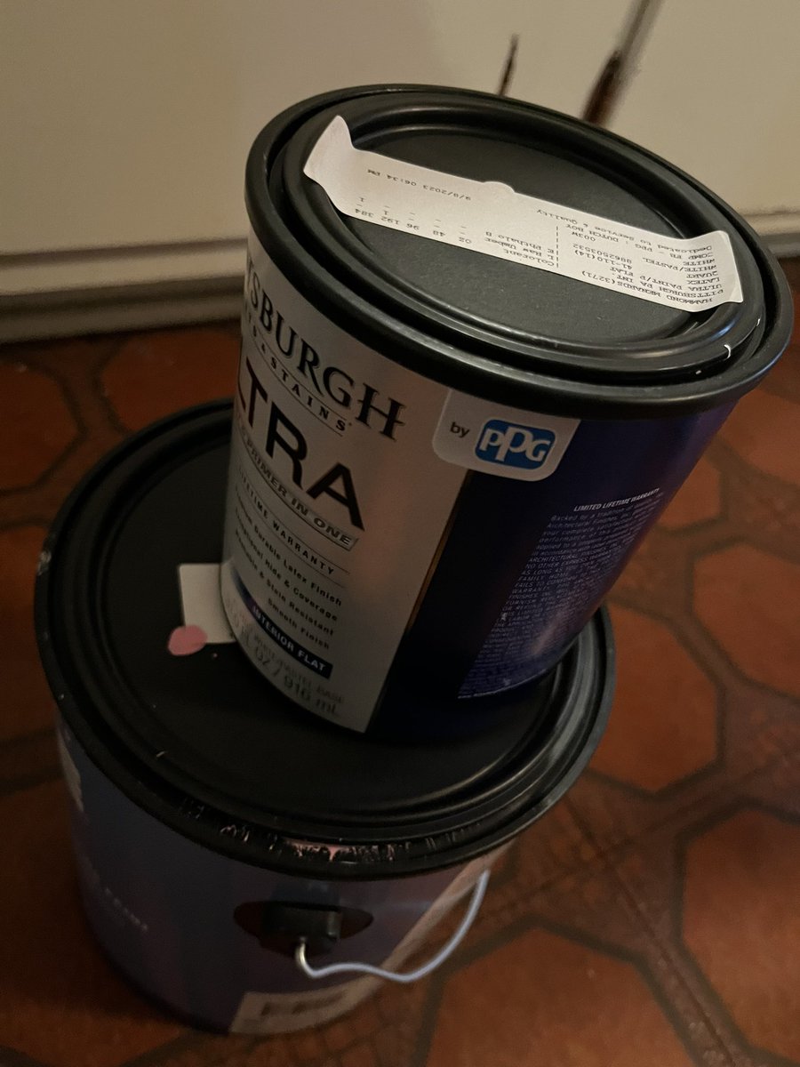 PixiesAndPins's tweet photo. Paint has been purchased to give my streaming space a facelift. 

#JoyfulGaming #SarahsTable #StreamingSpace https://t.co/QDZbNgVkPJ