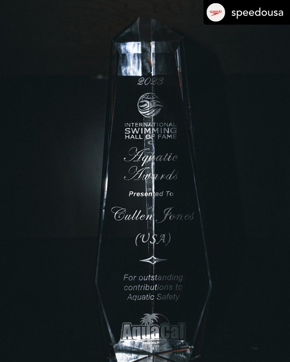 CullenJones's tweet photo. Repost โข @speedousa This weekend, our very own Cullen Jones was awarded for his outstanding contributions to Aquatic Safety by the International Swimming Hall of Fame in Fort Lauderdale.
Please join us in congratulating @cullenjones ๐
#SpeedoUSA #TeamSpeedo https://t.co/LdWl3aOrsF