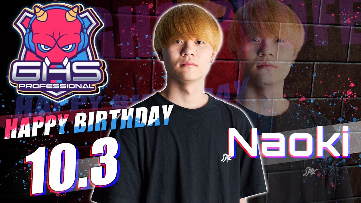 UNLIMIT_UNL's tweet photo. 🎉Happy Birthday🎉

今日は、Naoki（@NaoChaxN）選手、21歳の誕生日❗️
世界に名を轟かせる飛躍の年に‼️

#GHSWIN #GHSPro #APEX https://t.co/5FIjUMfs14