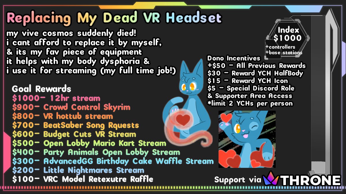 ToriFloop's tweet photo. So im replacing my VR headset with something that will actually last this time
already at $100
dm me on Discord/Telegram to claim Dono Incentives
will hold Retexture Raffle soon
link in replies, NSFW on Fansly (18+ only) https://t.co/h92Oz6G1Aa