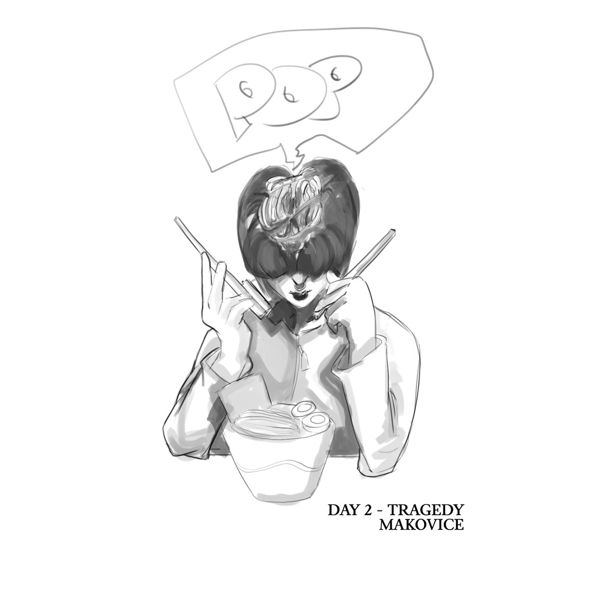 J_Hangz's tweet image. makovice day 2: tragedy, when the chopstick break unevenly 

#makovice #vicetober