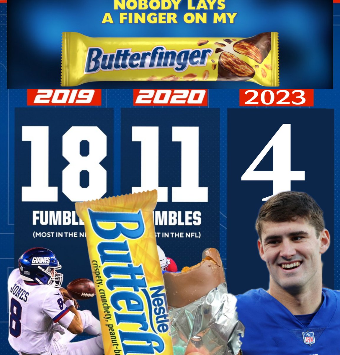 real_esparza's tweet photo. #NFL #NewYork #giants #butterfingers #Nestle #SeattleSeahawks #Seattle 

Love my boy, but he either needs to A) Get Ball Control or B) Get that endorsement! C'mon @NestleUSA https://t.co/CIGkHBhup2