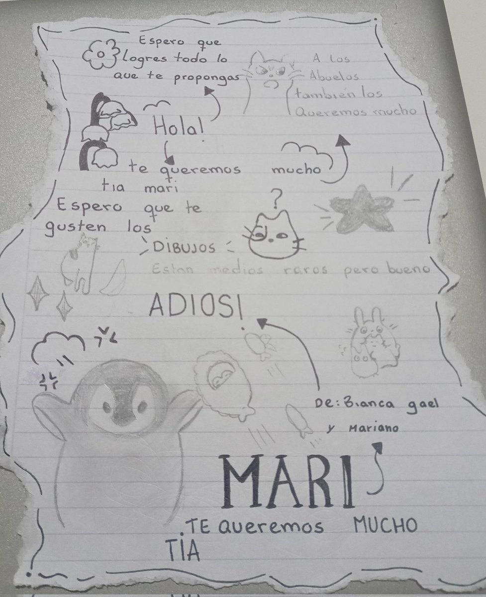 GalvanMarii's tweet photo. Mis sobrinitos me dejaron una cartita tan linda🥹❤️‍🩹 https://t.co/SJ0Iw3E35q