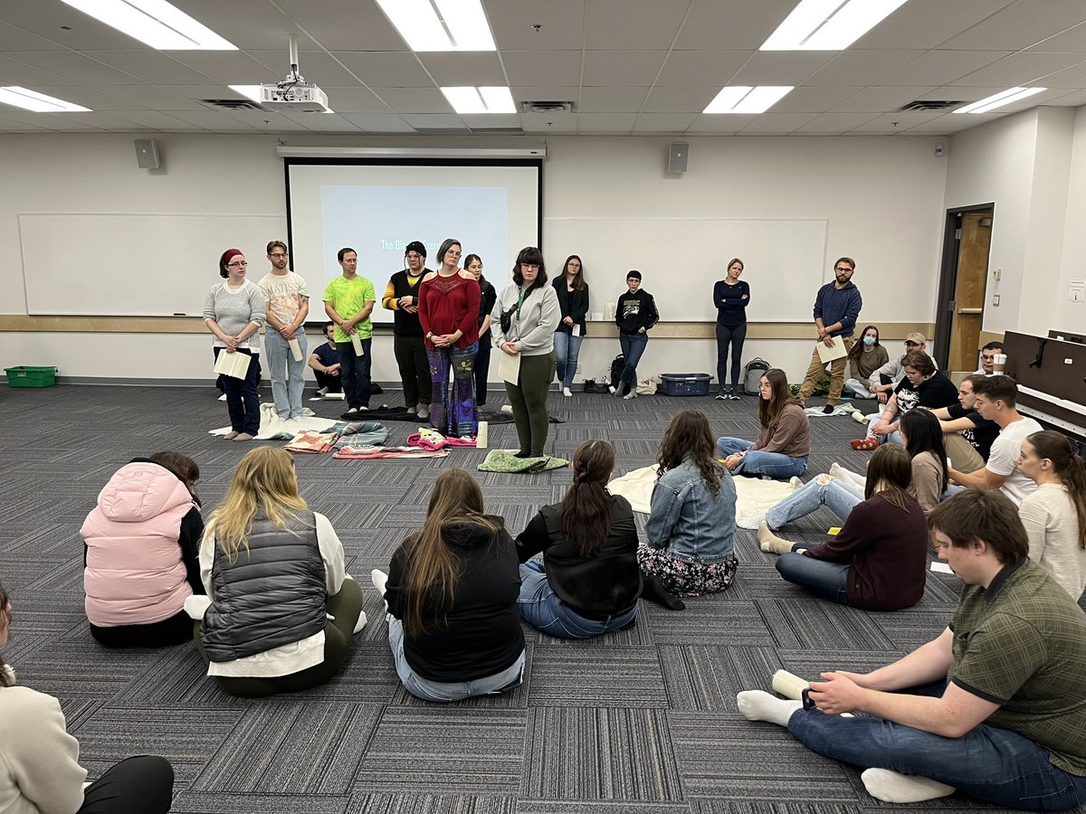 EducationUnbc's tweet photo. Thank you Dr. Daniel Sims for facilitating the Blanket Exercise with @ChristineYH’s #EDUC405 class in collaboration with #EDUC394 #EDUC346 and #EDUC446. Thank you Dr. Tina Fraser for witnessing and Assisting. #UNBCED #colonization #TruthAndReconciliation #bced #teachered https://t.co/tD0teTEfHB