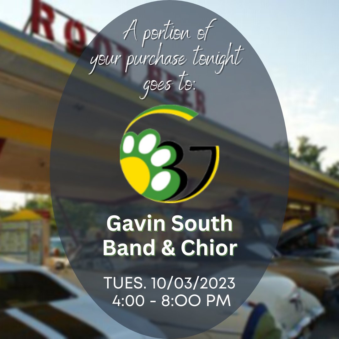 If you need an excuse to come down...a percentage of all purchases between 4 - 8 pm helps support Gavin South Middle School Band &amp; Choir!