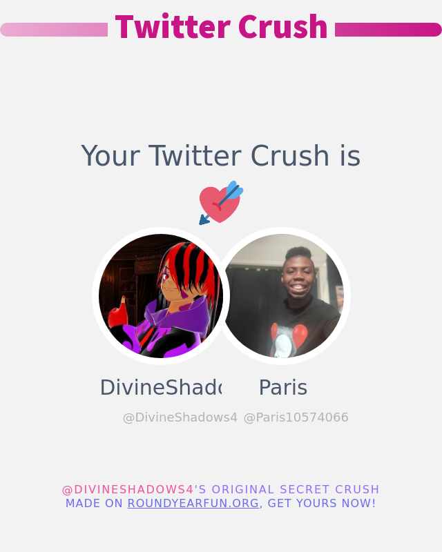 DivineShadows4's tweet photo. My Twitter Crush is: @Paris10574066

➡️ https://t.co/6KBjMneQcr https://t.co/tcdrophvRv