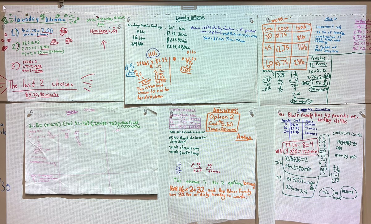 Lots of collaboration last week as our 5th graders problem solved their way through another exemplar. This was a challenging one, but I heard more than one student say “I love Exemplars!”🤓❤️<a href="/ExemplarsK12/">Exemplars</a> @danifry_math #fisdmathworkshop #fisdelevate