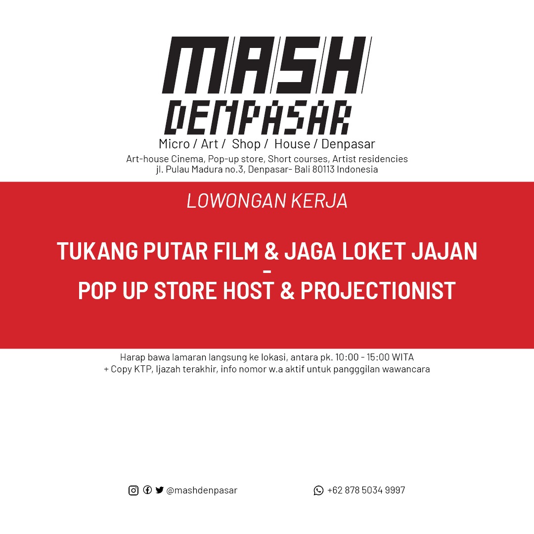 Tunggu apa lagi?
Langsung datang bawa lamaran ya + copy KTP, ijazah terakhir, kalau ada surat kelakuan baik dari polisi setempat lebih mantap lagi! Atau ada surat rekomendasi dari BosMu yang dulu? TAMBAH!
Ingat cantumkan nomor WA aktif supaya bisa balas kalau dipanggil wawancara.