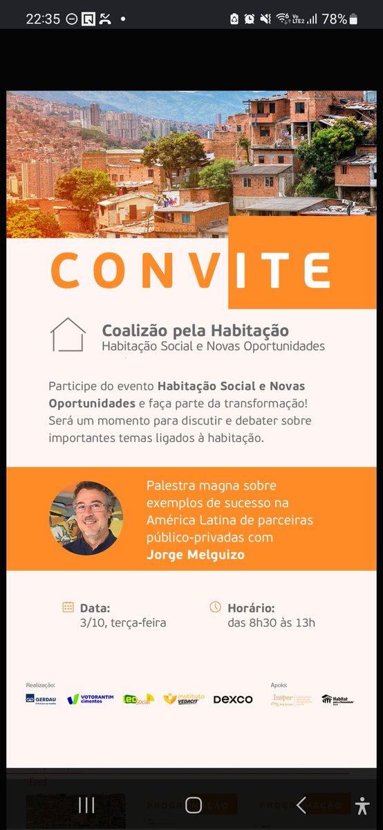 citas_sp's tweet photo. No dia 3 de Outubro temos um encontro com a presença de grandes nomes para debater sobre importantes temas ligados à habitação. Contaremos com mesas redondas para debates e palestra Magna com Jorge Melguizo, que foi Secretário de desenvolvimento social e de cultura de Medellín. https://t.co/K8JbynAVnO