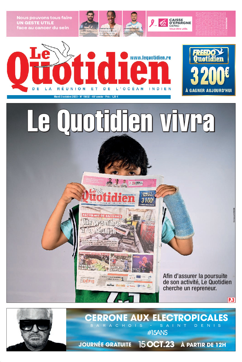 lequotidien's tweet image. A la Une, ce mardi 03 octobre 2023

Téléchargez le journal ici :
lequotidien.re/visionneuse/?t…