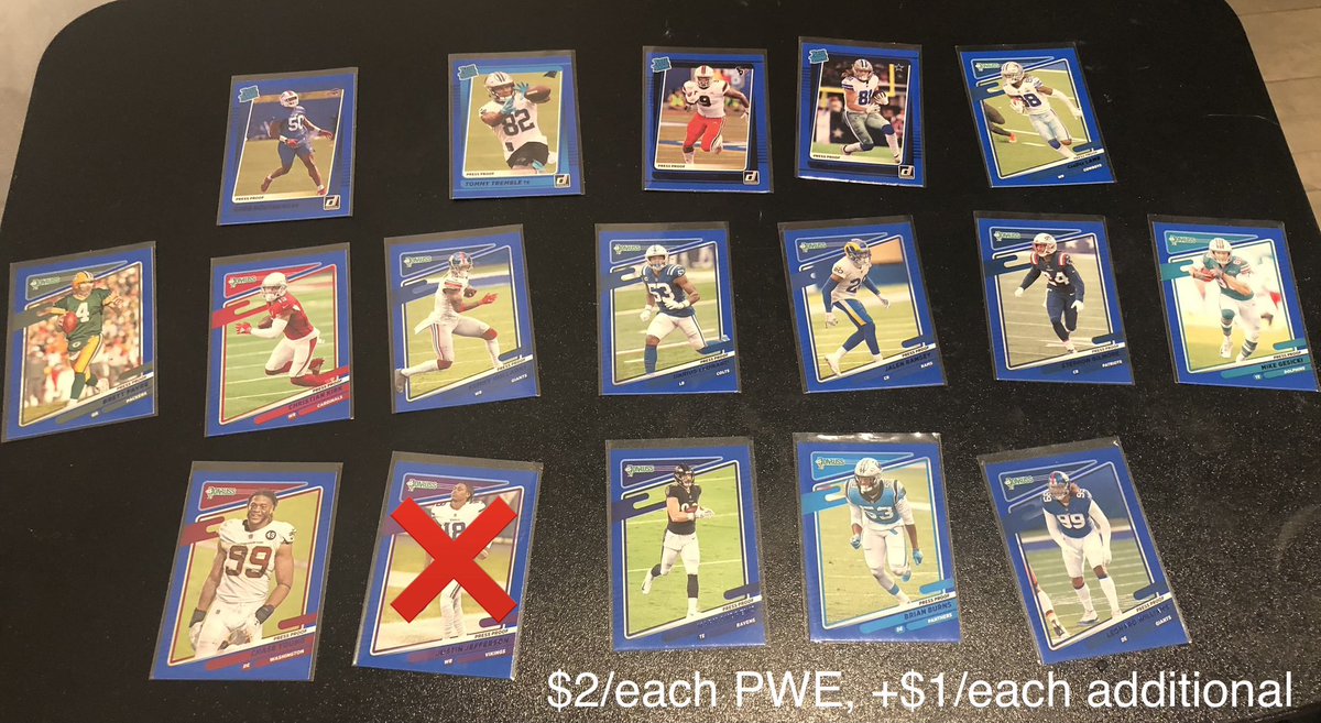 RobRipsCards's tweet photo. @Elliott0924 @davisdugout $2 pwe for 1
+$1 for each additional
4 for $4 pwe https://t.co/k1FAB9IHgm
