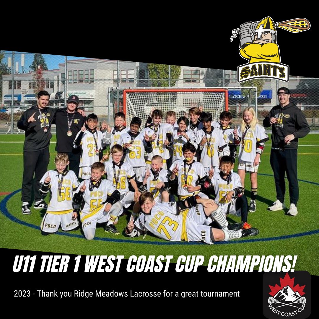 Our U11 Tier 1 team brought home GOLD 🥇this past weekend in the West Coast Cup. Way to go Saints! 🏆🔥

#pocosaints #saintslacrosse #fieldlacrosse #champions #tournament