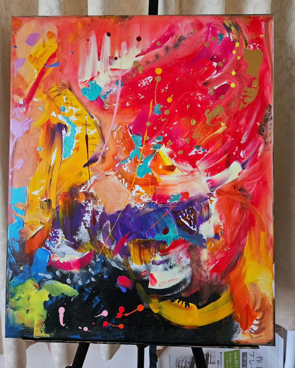 lisasmith2583's tweet photo. Full of vibrancy and warmth  , one of my larger pieces, volcanic eruption all freshly varnished with high gloss ✨️😍☺️ 65X53cm ,abstract, acrylics on canvas. Available, DM if interested ✨️😊 #myart #artist #emergingartist #abstractart #artsoninstagram #art #homedecor. https://t.co/qwhNCsbLLt