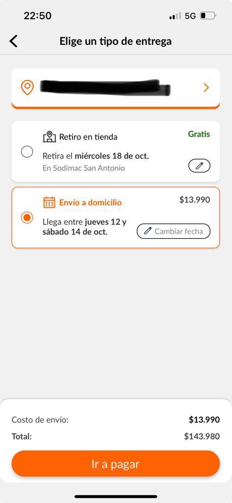 rubugasan's tweet photo. @Falabella_Chile @conadecus  ofrecen envío gratis, pero después te cobran el envío publicidad engañosa donde puedo hacer el reclamo ya que por teléfono dicen que el envío gratis es a la tienda @CyberDaysChile https://t.co/omXuBc3sCx