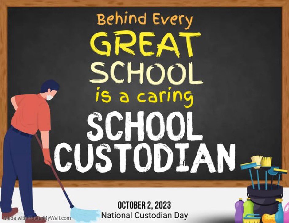 RockIslandElem's tweet photo. To the crew that keeps our campus beautiful for our scholars, teachers and staff, we’d like to say thank you! Happy National Custodian Day! https://t.co/BXhx40oIfs